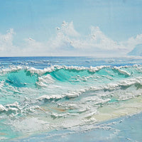 Dipinto a mano acrilico su tela Scenario Astratto  60x150cm