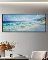 Dipinto a mano acrilico su tela Scenario Astratto  60x150cm