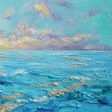 Dipinto a mano acrilico su tela Scenario Astratto  60x150cm