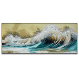 Dipinto a mano acrilico su tela Scenario Astratto  60x150cm