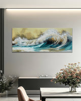 Dipinto a mano acrilico su tela Scenario Astratto  60x150cm