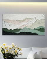 Dipinto a mano acrilico su tela Scenario Astratto  70x140cm