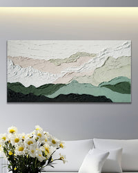Dipinto a mano acrilico su tela Scenario Astratto  70x140cm