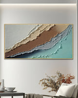 Dipinto a mano acrilico su tela Scenario Astratto  70x140cm