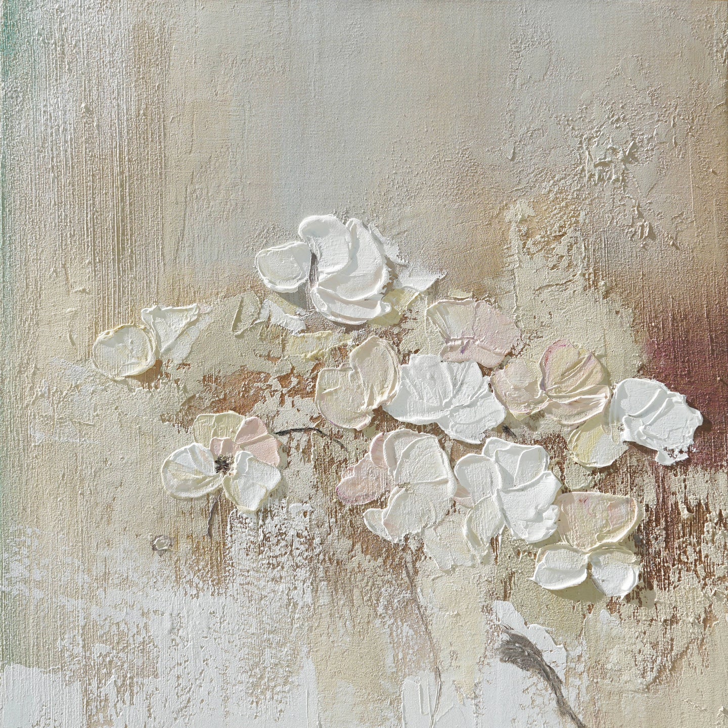 Dipinto a mano acrilico su tela Floreale  75x100cm