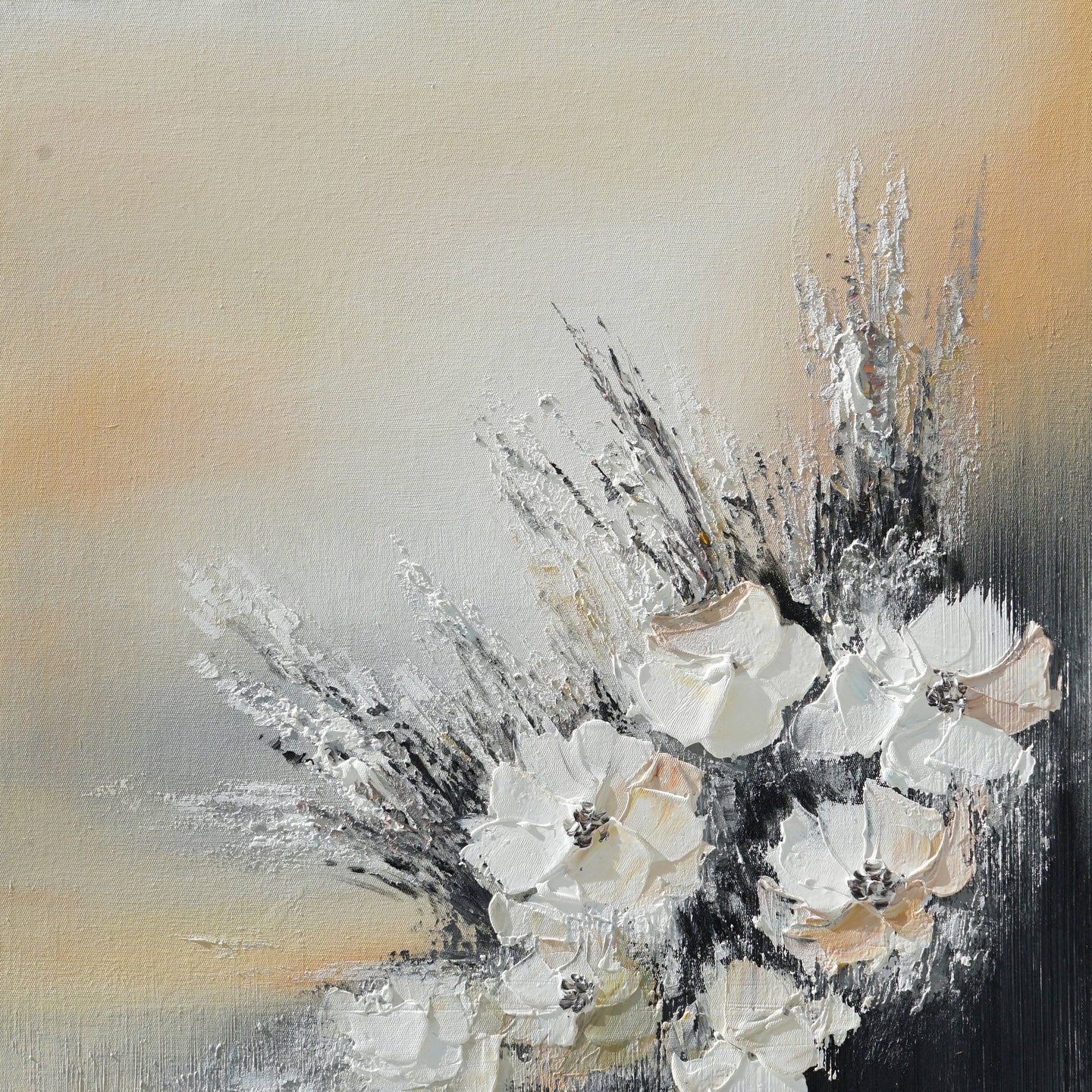 Dipinto a mano acrilico su tela Floreale  75x100cm