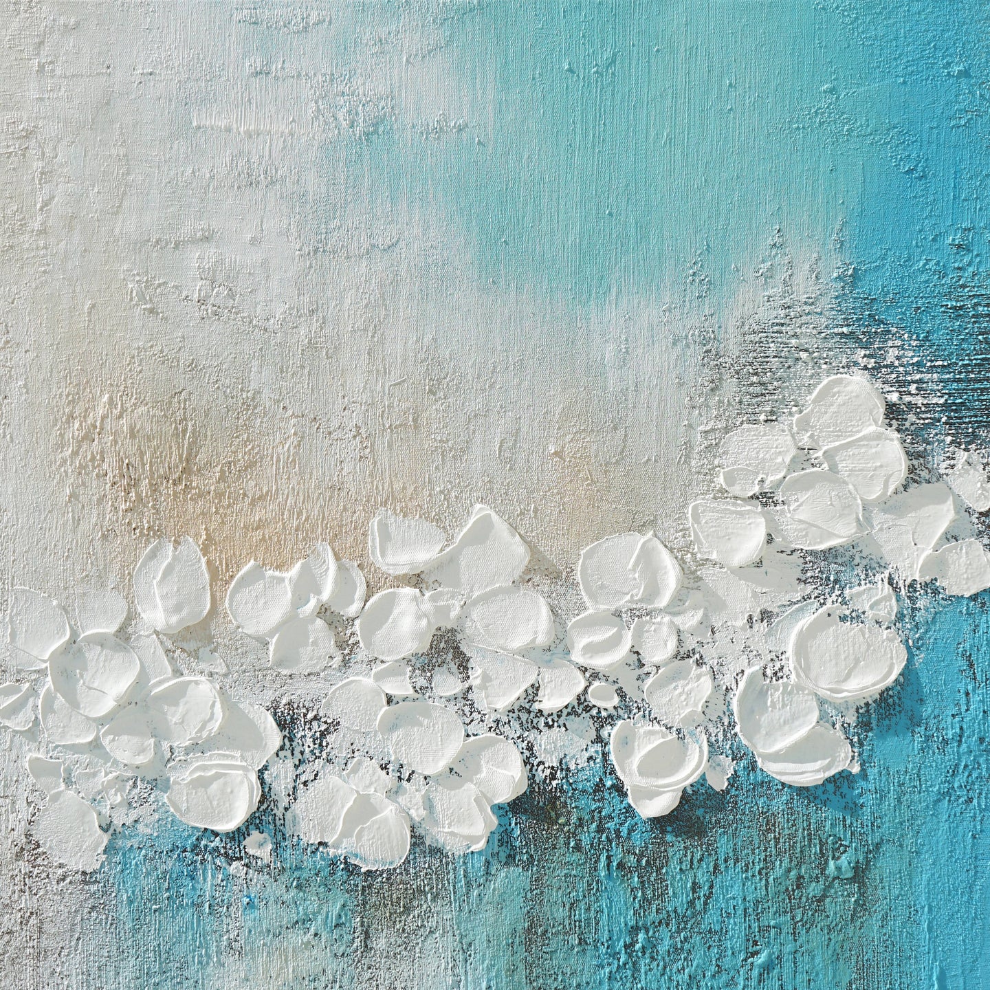 Dipinto a mano acrilico su tela Floreale  75x100cm