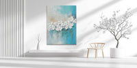 Dipinto a mano acrilico su tela Floreale  75x100cm