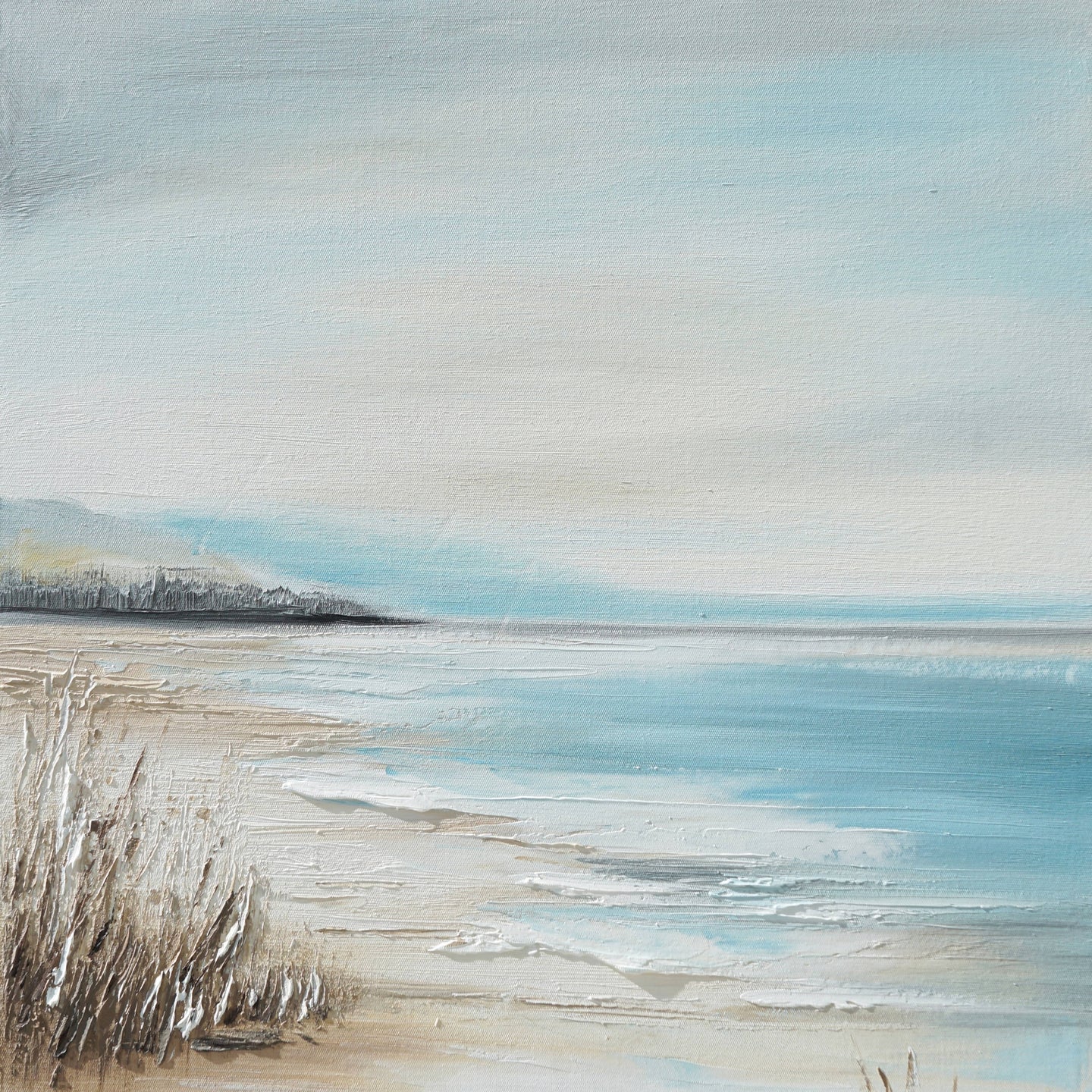 Dipinto a mano acrilico su tela Scenario Astratto  75x100cm