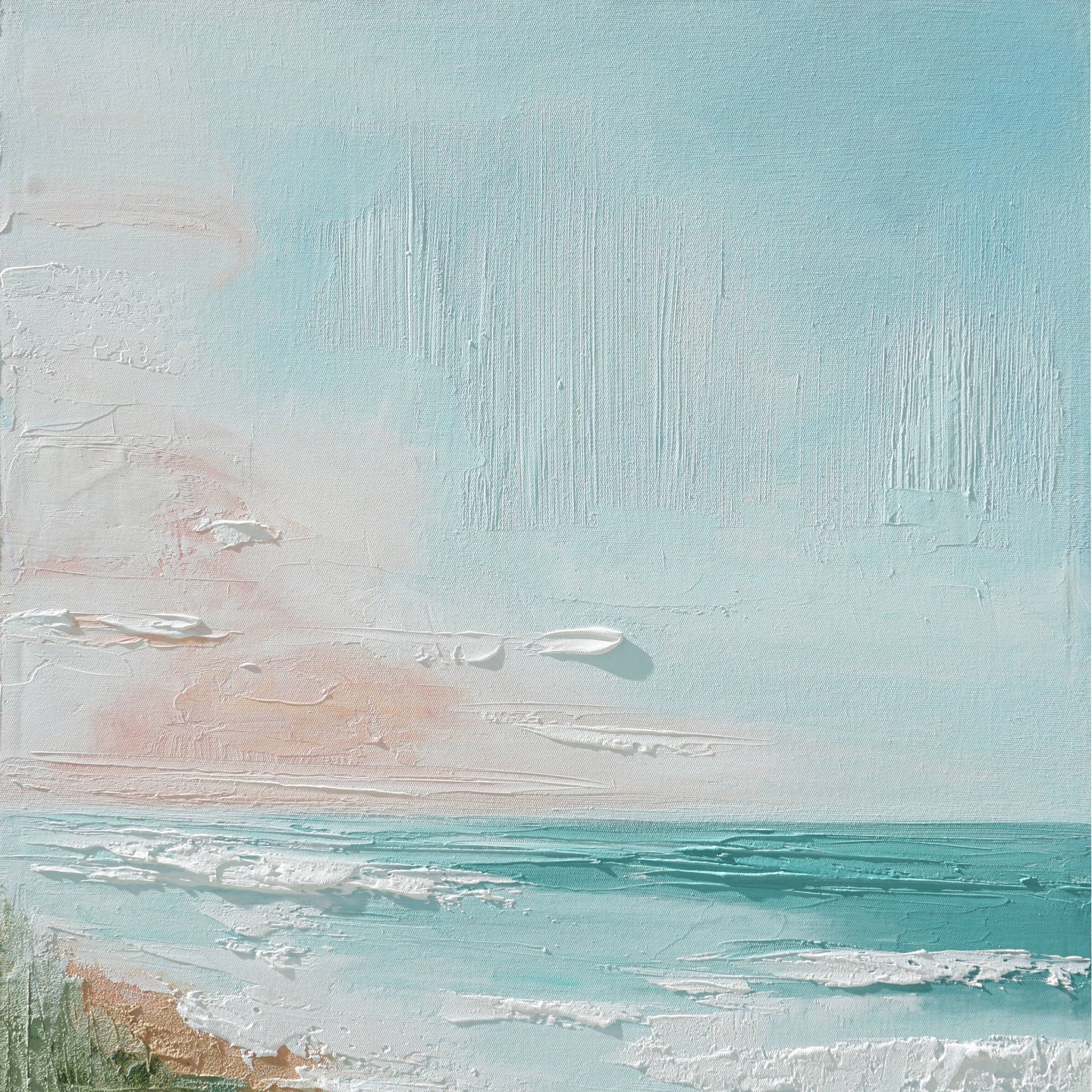 Dipinto a mano acrilico su tela Scenario Astratto  75x100cm