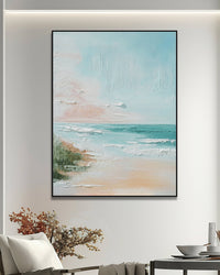 Dipinto a mano acrilico su tela Scenario Astratto  75x100cm