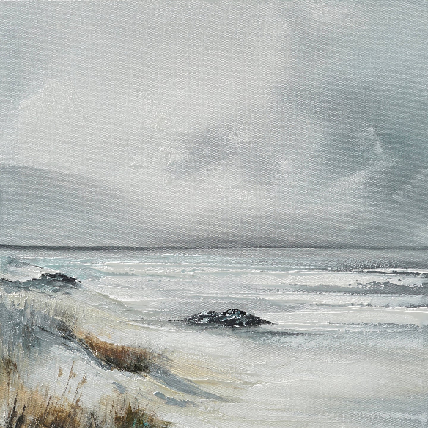 Dipinto a mano acrilico su tela Scenario Astratto  75x100cm