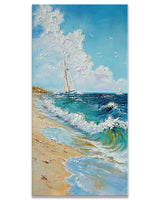 Dipinto a mano acrilico su tela Scenario Astratto  70x140cm