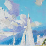 Dipinto a mano acrilico su tela Scenario Astratto  70x140cm