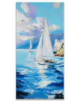 Dipinto a mano acrilico su tela Scenario Astratto  70x140cm