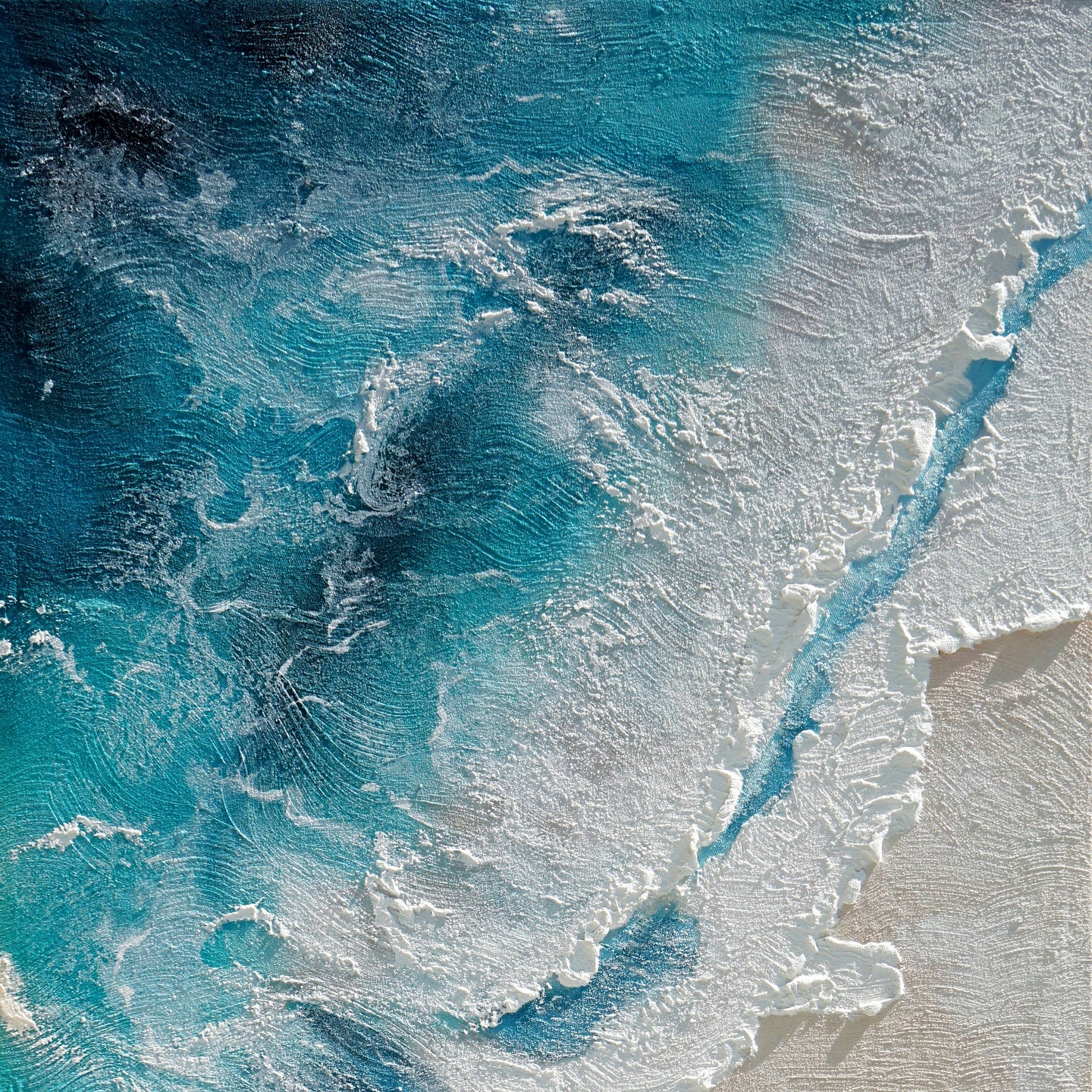 Dipinto a mano acrilico su tela Scenario Astratto  70x140cm