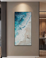 Dipinto a mano acrilico su tela Scenario Astratto  70x140cm