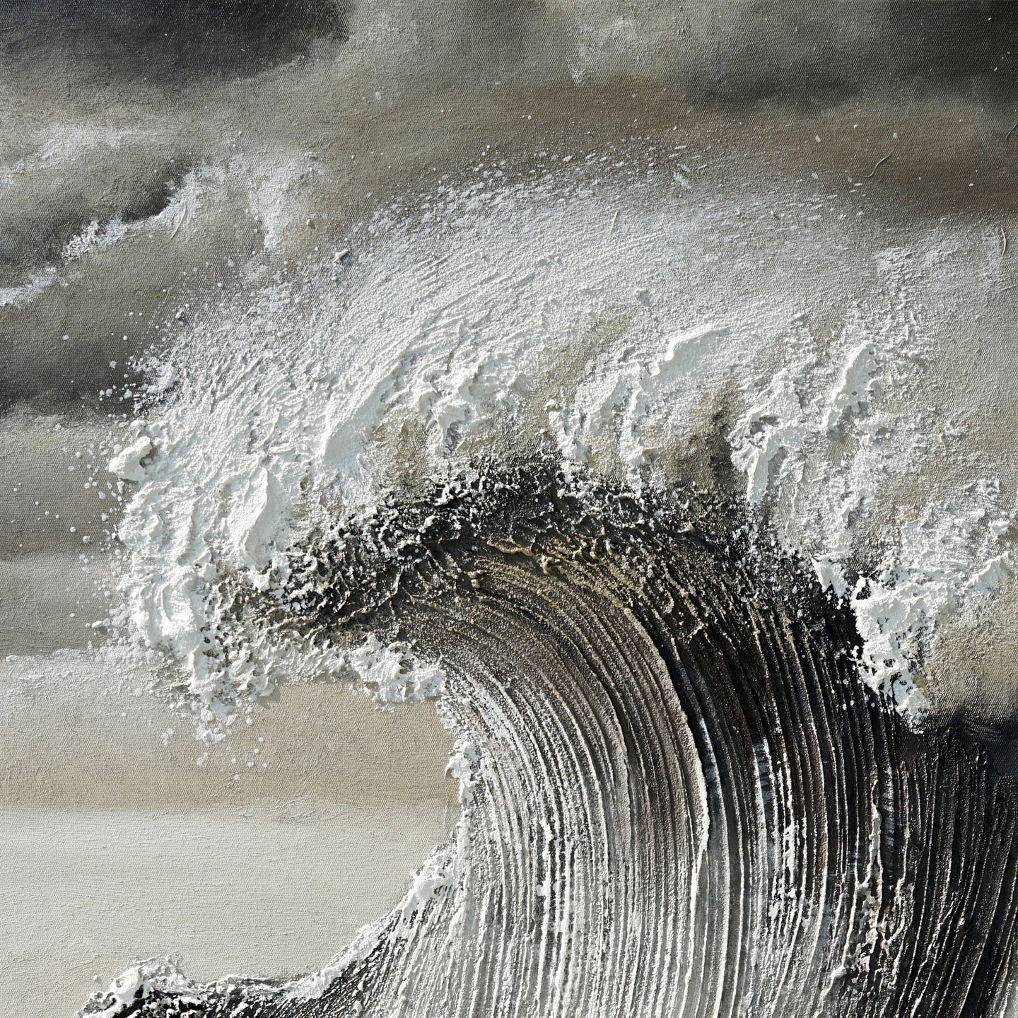 Dipinto a mano acrilico su tela Scenario Astratto  70x140cm