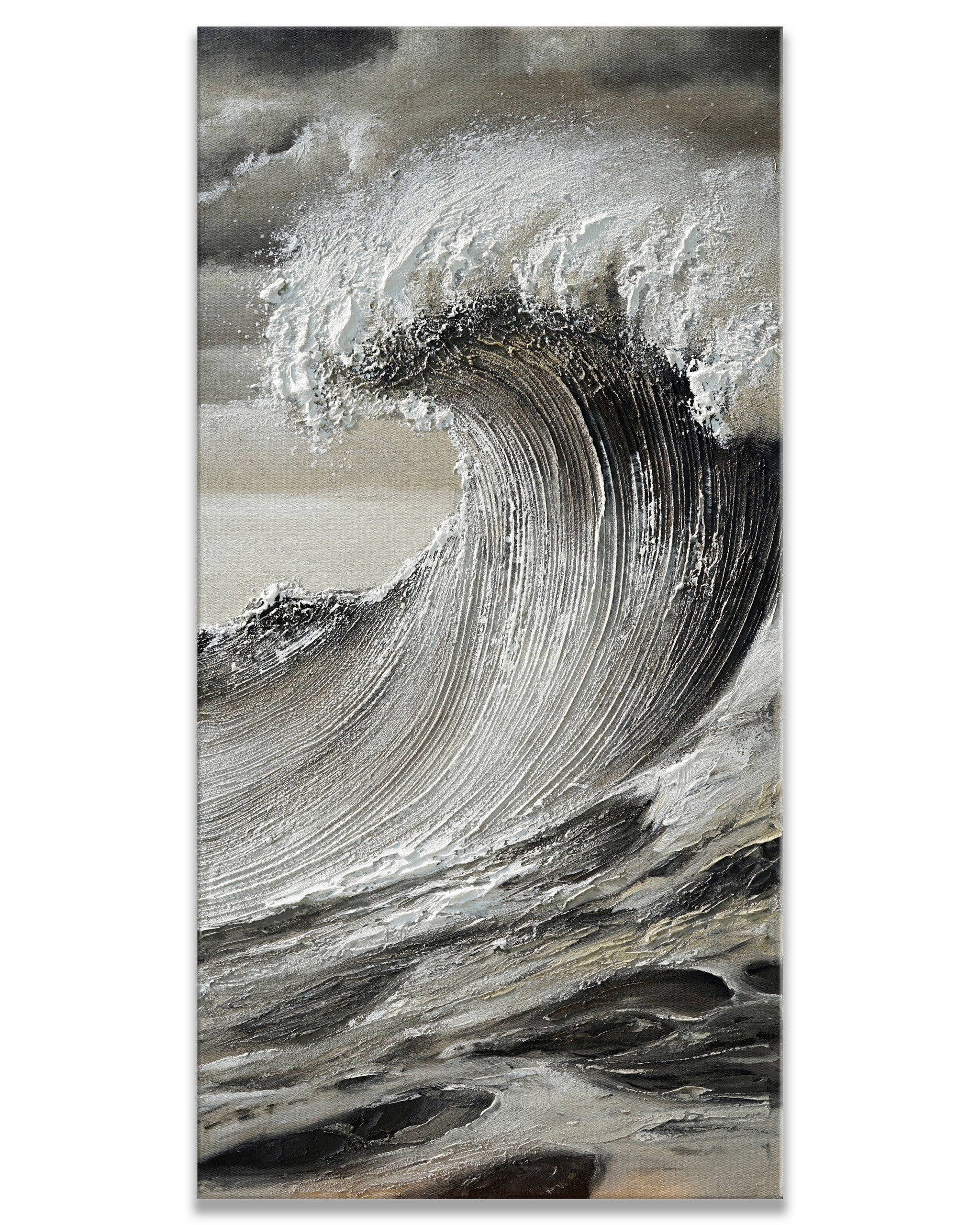 Dipinto a mano acrilico su tela Scenario Astratto  70x140cm