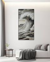 Dipinto a mano acrilico su tela Scenario Astratto  70x140cm