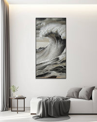 Dipinto a mano acrilico su tela Scenario Astratto  70x140cm