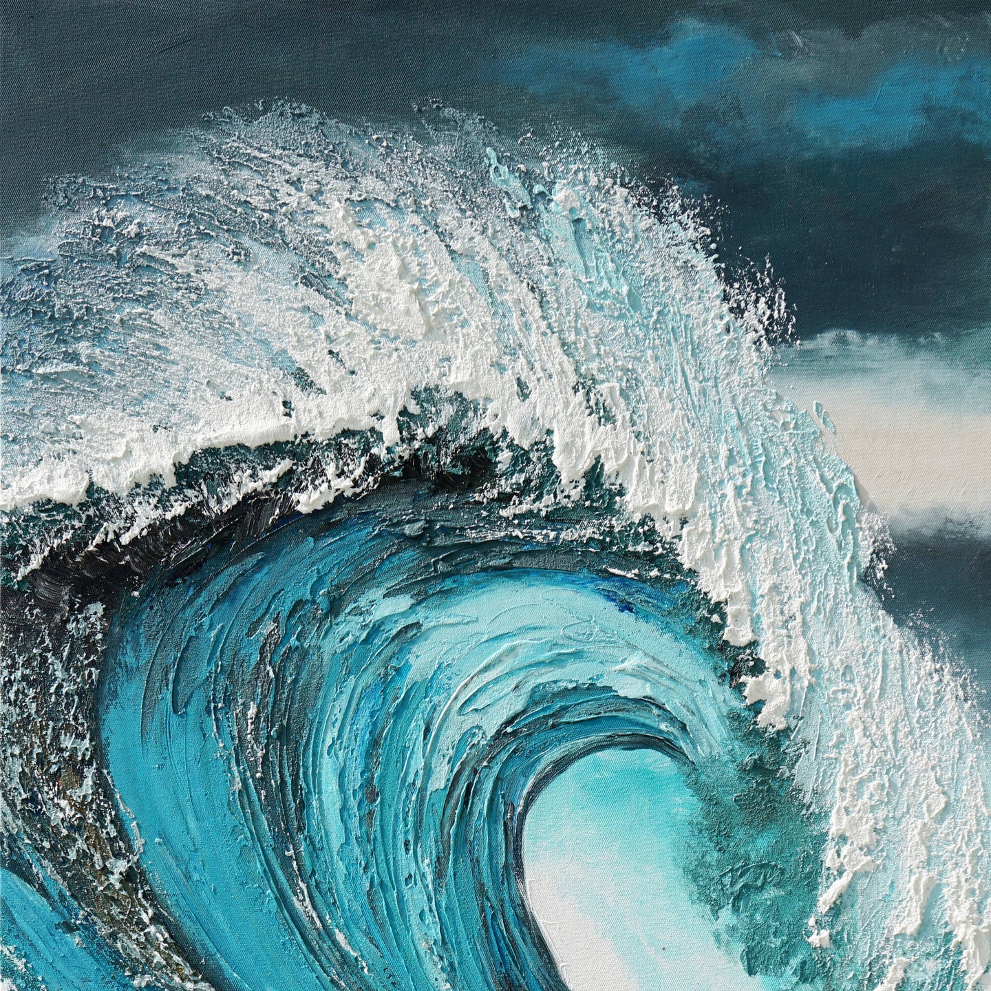 Dipinto a mano acrilico su tela Scenario Astratto  70x140cm
