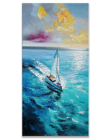 Dipinto a mano acrilico su tela Scenario Astratto  70x140cm