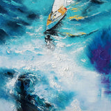 Dipinto a mano acrilico su tela Scenario Astratto  70x140cm