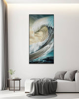 Dipinto a mano acrilico su tela Scenario Astratto  70x140cm