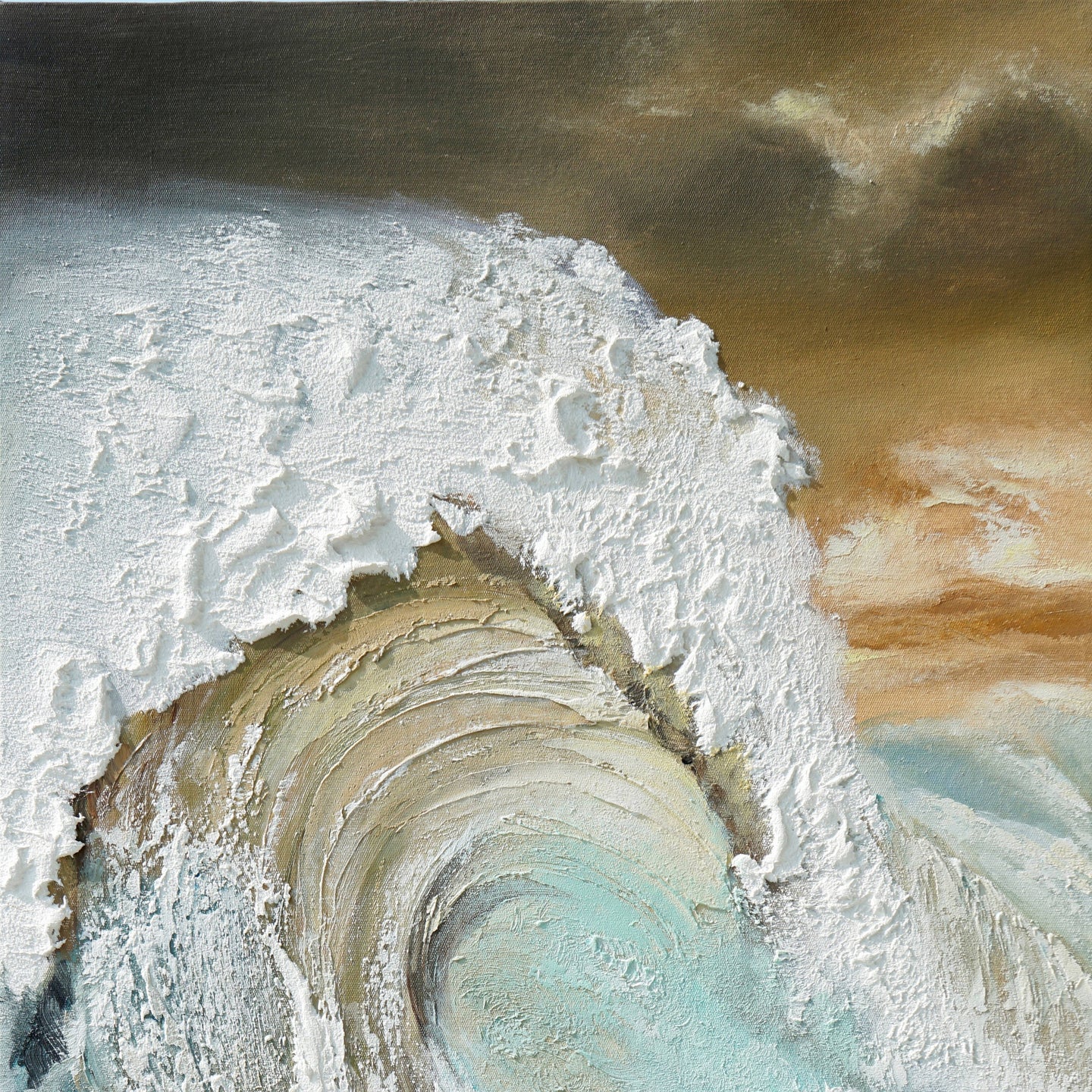 Dipinto a mano acrilico su tela Scenario Astratto  70x140cm