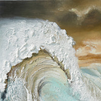 Dipinto a mano acrilico su tela Scenario Astratto  70x140cm