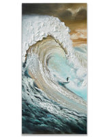 Dipinto a mano acrilico su tela Scenario Astratto  70x140cm