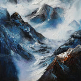 Dipinto a mano acrilico su tela Scenario Astratto  70x140cm