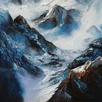 Dipinto a mano acrilico su tela Scenario Astratto  70x140cm