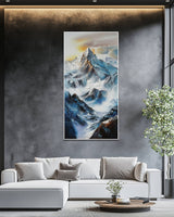 Dipinto a mano acrilico su tela Scenario Astratto  70x140cm