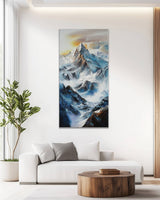 Dipinto a mano acrilico su tela Scenario Astratto  70x140cm