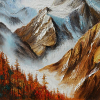 Dipinto a mano acrilico su tela Scenario Astratto  70x140cm